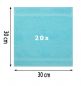 Preview: Betz 20 Piece Face Cloths PREMIUM 100% Cotton 30x30 cm colour turquoise