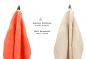 Preview: Betz 10 Lavette da bidet asciugamano piccolo per il viso asciugamano per il bidet Premium 100% cotone misure 30x30 cm colore arancio sanguinello e sabbia
