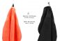 Preview: Betz 10 Lavette salvietta asciugamano per il bidet Premium 100% cotone misure 30x30 cm colore arancio sanguinello e grafite