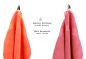 Preview: Betz 10 Lavette salvietta asciugamano per il bidet Premium 100% cotone misure 30x30 cm colore arancio sanguinello e rosso lampone