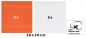 Preview: Betz 10 Lavette salvietta asciugamano per il bidet Premium 100% cotone misure 30x30 cm colore arancio sanguinello e bianco