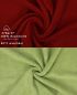 Preview: Betz Lot de 10 serviettes débarbouillettes lavettes taille 30x30 cm en 100% coton PREMIUM couleur rouge rubis & vert avocat
