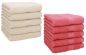 Preview: Betz 10 Lavette salvietta asciugamano per il bidet Premium 100 % cotone misure 30 x 30 cm colore sabbia e rosso lampone