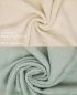 Preview: Betz 10 Stück Seiftücher PREMIUM 100% Baumwolle Größe 30x30 cm Farbe sand - heugrün