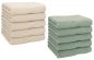 Preview: Betz Paquete de 10 toallas faciales PREMIUM 100% algodón 30x30 cm color beige arena y verde heno