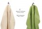 Preview: Betz 10 Lavette salvietta asciugamano per il bidet Premium 100 % cotone misure 30 x 30 cm colore sabbia e verde avocado