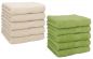Preview: Betz 10 Lavette salvietta asciugamano per il bidet Premium 100 % cotone misure 30 x 30 cm colore sabbia e verde avocado