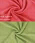 Preview: Betz 10 Lavette salvietta asciugamano per il bidet Premium 100 % cotone misure 30 x 30 cm colore rosso lampone e verde avocado