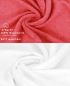 Preview: Betz 10 Lavette salvietta asciugamano per il bidet Premium 100 % cotone misure 30 x 30 cm colore rosso lampone e bianco