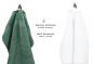 Preview: Betz Paquete de 10 toallas faciales PREMIUM 100% algodón 30x30 cm color verde abeto y blanco