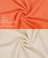 Preview: Betz 10 Stück Gästehandtücher PREMIUM 100% Baumwolle Gästetuch Set 30x50 cm blutorange und sand