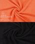 Preview: Betz 10 Piece Towel Set PREMIUM 100% Cotton 10 Guest Towels 30x50 cm colour blood orange and graphite