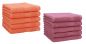 Preview: Betz 10 Piece Towel Set PREMIUM 100% Cotton 10 Guest Towels 30x50 cm colour blood orange and wild-berry