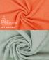 Preview: Betz 10 Stück Gästehandtücher PREMIUM 100% Baumwolle Gästetuch Set 30x50 cm blutorange und heugrün