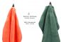 Preview: Betz 10 Piece Towel Set PREMIUM 100% Cotton 10 Guest Towels 30x50 cm colour blood orange and fir green