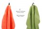 Preview: Betz 10 Piece Towel Set PREMIUM 100% Cotton 10 Guest Towels 30x50 cm colour blood orange and avocado green