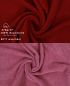 Preview: Betz 10 Piece Towel Set PREMIUM 100% Cotton 10 Guest Towels 30x50 cm colour ruby and wild-berry