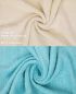 Preview: Betz 10 Piece Towel Set PREMIUM 100% Cotton 10 Guest Towels 30x50 cm colour sand and ocean