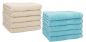 Preview: Betz 10 Piece Towel Set PREMIUM 100% Cotton 10 Guest Towels 30x50 cm colour sand and ocean