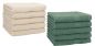 Preview: Betz 10 Piece Towel Set PREMIUM 100% Cotton 10 Guest Towels 30x50 cm colour sand and fir green