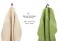 Preview: Betz 10 Piece Towel Set PREMIUM 100% Cotton 10 Guest Towels 30x50 cm colour sand and avocado green