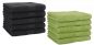 Preview: Betz 10 Piece Towel Set PREMIUM 100% Cotton 10 Guest Towels 30x50 cm colour graphite and avocado green