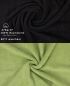 Preview: Betz 10 Piece Towel Set PREMIUM 100% Cotton 10 Guest Towels 30x50 cm colour graphite and avocado green