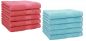 Preview: Betz 10 Piece Towel Set PREMIUM 100% Cotton 10 Guest Towels 30x50 cm colour raspberry and ocean