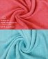 Preview: Betz 10 Piece Towel Set PREMIUM 100% Cotton 10 Guest Towels 30x50 cm colour raspberry and ocean