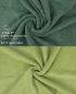 Preview: Betz Paquete de 10 toallas de tocador PREMIUM 100% algodón 30x50 cm color verde abeto y verde aguacate