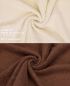 Preview: Betz 6 pièces de serviettes PREMIUM 100% coton taille 50x100cm beige / marron noisette
