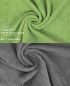 Preview: Betz 6 Stück Handtücher PREMIUM 100% Baumwolle Größe 50 cm x 100 cm apfelgrün / anthrazit