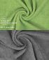 Preview: Betz 6 pezzi di asciugamani PREMIUM 100% cotone dimensioni 50x100 cm verde mela / antracite