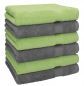 Preview: Betz 6 pezzi di asciugamani PREMIUM 100% cotone dimensioni 50x100 cm verde mela / antracite