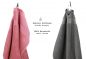 Preview: Betz 6 pieces of towels PREMIUM 100% cotton size 50x100cm old rose / anthracite
