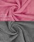Preview: Betz 6 pieces of towels PREMIUM 100% cotton size 50x100cm old rose / anthracite