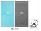 Preview: Betz 6 pièces de serviettes PREMIUM 100% coton taille 50x100cm turquoise / anthracite