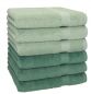 Preview: Betz 6 pièces de serviettes PREMIUM 100% coton taille 50x100cm vert foin / vert sapin