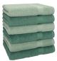 Preview: Betz 6 pièces de serviettes PREMIUM 100% coton taille 50x100cm vert foin / vert sapin