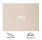 Preview: Betz Set di 10 scendibagni tappeto da bagno PREMIUM 100% cotone qualità 650 g/m² 50x70 cm colore sabbia