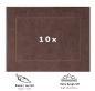 Preview: Betz lot de 10 tapis de bain Premium de taille 50x70 cm 100% coton couleur marron noisette