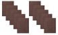 Preview: Betz Set di 10 scendibagni tappeto da bagno PREMIUM 100% cotone qualità 650 g/m² 50x70 cm colore marrone