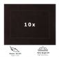 Preview: Betz lot de 10 tapis de bain Premium de taille 50x70 cm 100% coton couleur marron foncé