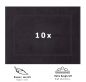 Preview: Betz lot de 10 tapis de bain Premium de taille 50x70 cm 100% coton couleur graphite