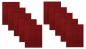 Preview: Betz Set di 10 scendibagni tappeto da bagno PREMIUM 100% cotone qualità 650 g/m² 50x70 cm colore rosso scuro