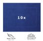 Preview: Betz lot de 10 tapis de bain Premium de taille 50x70 cm 100% coton couleur bleu royal
