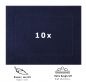 Preview: Betz 10 Stück Badvorleger Badematte PREMIUM 100% Baumwolle Größe 50x70 cm Qualität 650g/m² Farbe dunkelblau