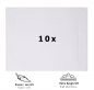 Preview: Betz lot de 10 tapis de bain Premium de taille 50x70 cm 100% coton couleur blanc