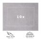 Preview: Betz Set di 10 scendibagni tappeto da bagno PREMIUM 100% cotone qualità 650 g/m² 50x70 cm colore grigio argento