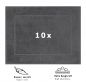 Preview: Betz lot de 10 tapis de bain Premium de taille 50x70 cm 100% coton couleur anthracite